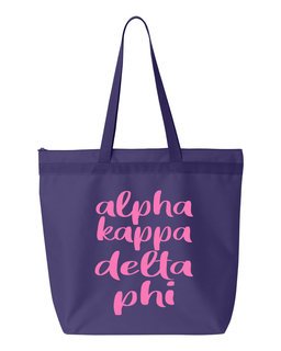 Alpha Kappa Delta Phi Script Tote Bag