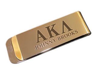 Alpha Kappa Lambda Stainless Steel Money Clip - Engraved