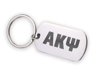 Alpha Kappa Psi Letters Stainless Keychain