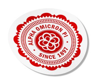 Alpha Omicron Pi 5" Sorority Seal Bumper Sticker