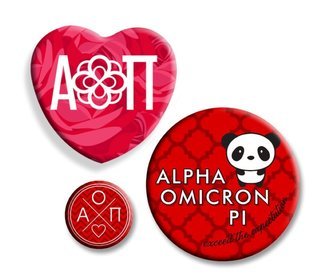 Alpha Omicron Pi Button Set