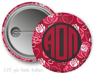 Alpha Omicron Pi Floral Button