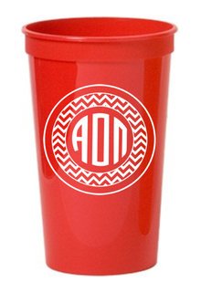 Alpha Omicron Pi Monogrammed Giant Plastic Cup
