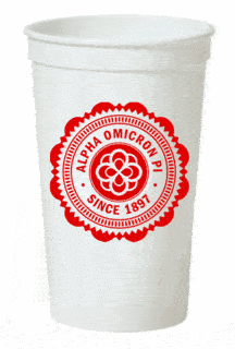 Alpha Omicron Pi Old Style Classic Giant Plastic Cup