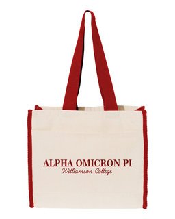 Alpha Omicron Pi Tote with Contrast-Color Handles