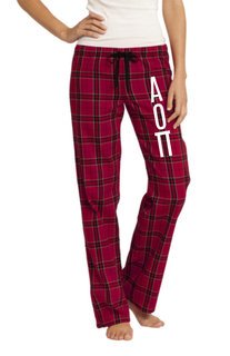 Alpha Omicron Pi Women's Flannel Plaid Pant - PJ's