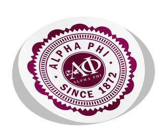 Alpha Phi 5" Sorority Seal Bumper Sticker