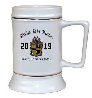 Alpha Phi Alpha Ceramic Crest & Year Ceramic Stein Tankard - 28 ozs!