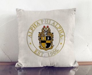 Alpha Phi Alpha Crest Linen Pillow