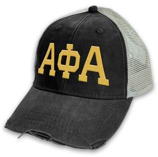 Alpha Phi Alpha Distressed Trucker Hat