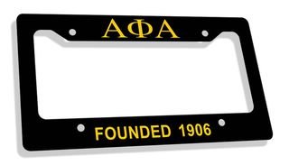 Alpha Phi Alpha Fraternity Founded License Plate Frame