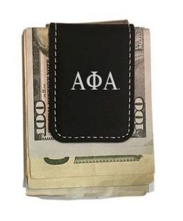 Alpha Phi Alpha Greek Letter Leatherette Money Clip