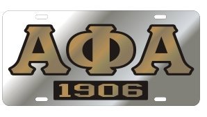 Alpha Phi Alpha License Plate - Silver, Founded