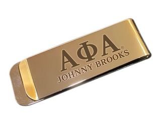 Alpha Phi Alpha Stainless Steel Money Clip - Engraved