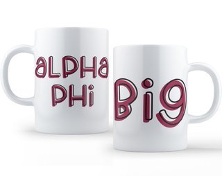 Alpha Phi Bubble Big Sister Mug