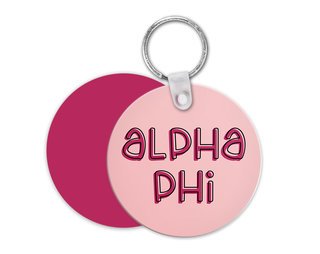 Alpha Phi Bubble Keychain