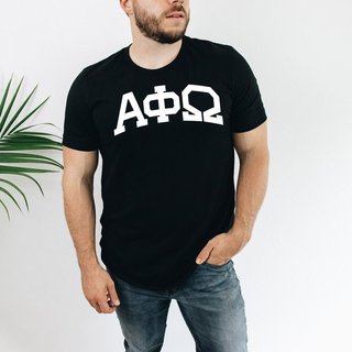 Alpha Phi Omega Arched Greek Letter T-Shirt