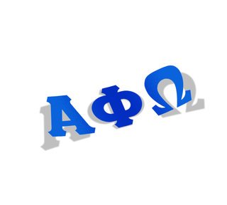 Alpha Phi Omega Big Greek Letter Window Sticker Decal
