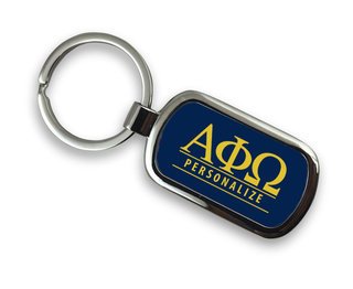 Alpha Phi Omega Chrome Custom Keychain