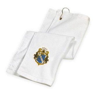 DISCOUNT-Alpha Phi Omega Crest - Shield Golf Towel