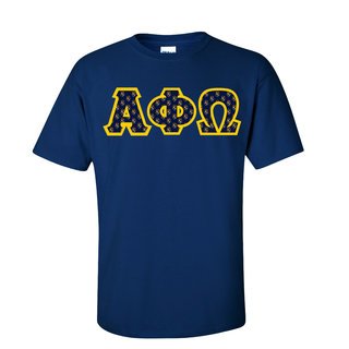 Alpha Phi Omega Fraternity Crest - Shield Twill Letter Tee