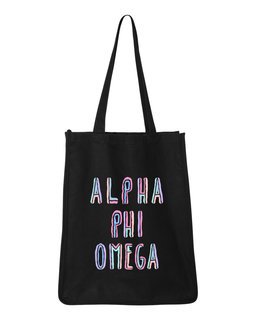 Alpha Phi Omega Jumbo All In Tote Bag