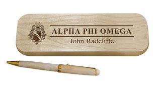 Alpha Phi Omega Maple Wood Pen Set