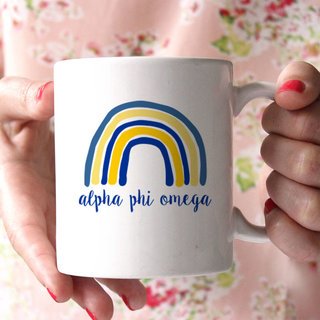 Alpha Phi Omega Rainbow Coffee Mug