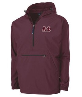 Alpha Phi Tackle Twill Lettered Pack N Go Pullover