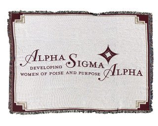 Alpha Sigma Alpha Afghan Blanket Throw