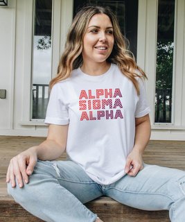 Alpha Sigma Alpha Big Lines Tee