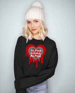 Alpha Sigma Alpha Bleeding Heart Crewneck
