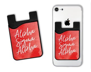 Alpha Sigma Alpha Watercolor Caddy Phone Wallet
