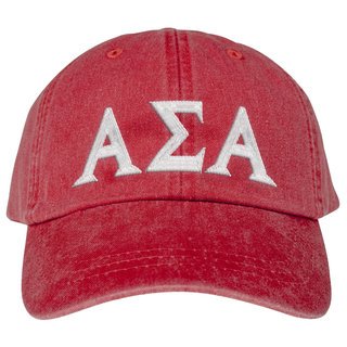 Alpha Sigma Alpha Lettered Premium Pastel Hat