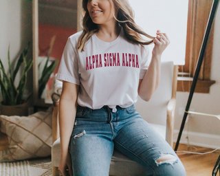 Alpha Sigma Alpha Letterman T-Shirts