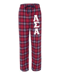 Alpha Sigma Alpha Pajamas -  Flannel Plaid Pant