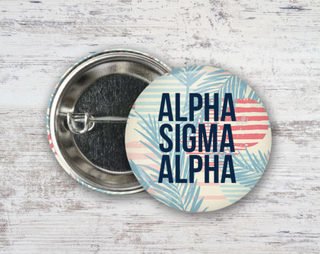 Alpha Sigma Alpha Paradise Found Button