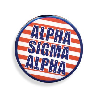 Alpha Sigma Alpha Patriotic USA Button