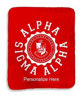 Alpha Sigma Alpha Seal Sherpa Lap Blanket