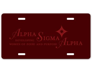 Alpha Sigma Alpha Sorority Logo License Cover