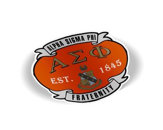 Alpha Sigma Phi Banner Crest - Shield Decal