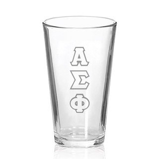 Alpha Sigma Phi Big Letter Mixing Glass
