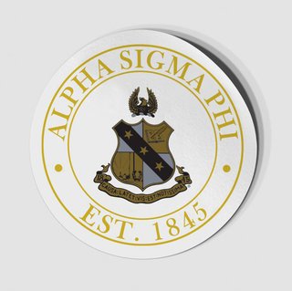 Alpha Sigma Phi Circle Crest - Shield Decal