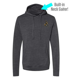 Alpha Sigma Phi Crest Gaiter Fleece Hooded Sweatshirt