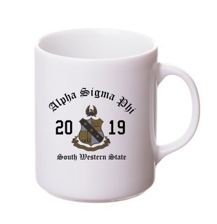 Alpha Sigma Phi Crest & Year Ceramic Mug