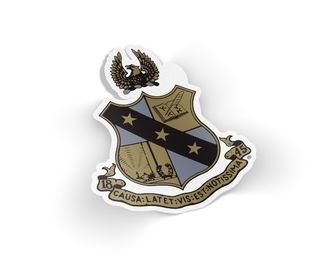 Alpha Sigma Phi Die Cut Crest Sticker