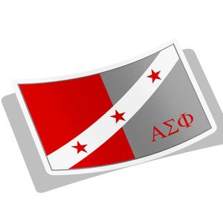 Alpha Sigma Phi Flag Decal Sticker