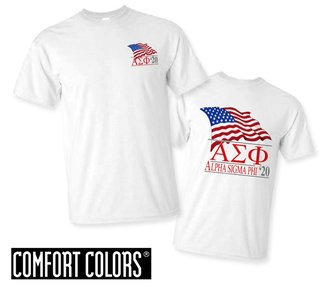 Alpha Sigma Phi Patriot  Limited Edition Tee - Comfort Colors