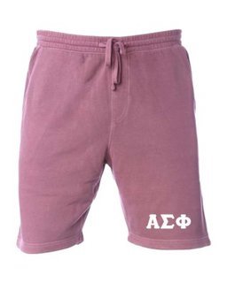 Alpha Sigma Phi Pigment-Dyed Fleece Shorts