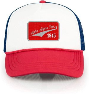 Alpha Sigma Phi Red, White & Blue Trucker Hat